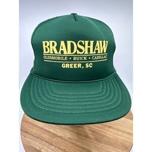 Bradshaw Oldsmobile Buick Cadillac Trucker Hat Green Mesh Snapback Greer SC